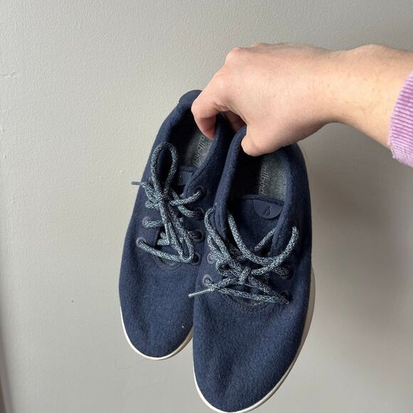 Allbirds Men's Wool Runners Dark Blue Size 8 sneakers eco friendly sustainable s - Picture 8 of 9